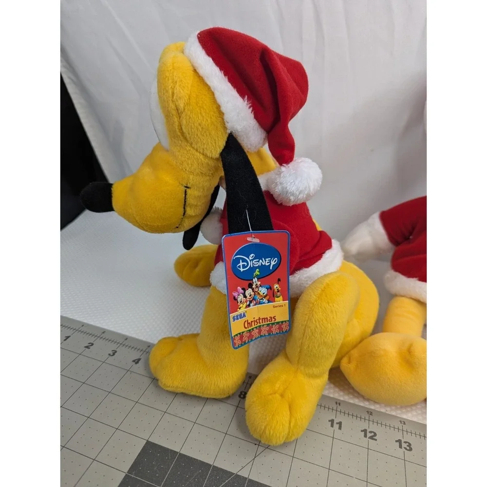 Disney Sega Christmas Plush Donald Duck Pluto Lot Series 1 Stuffed‎ Animal Toy